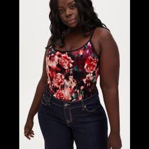 Torrid velvet cami bodysuit